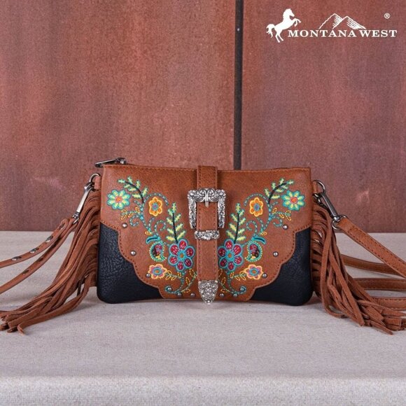 Montana West Handbags - MW1252-181 Montana West Buckle Collection Clutch/Crossbody